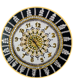 Mystic Black Gold Wall Clock