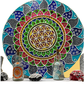 Ravishing Blue Floral Wall Hanging